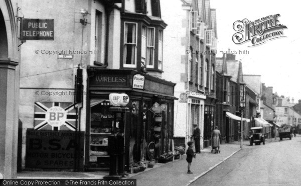 Photo of Budleigh Salterton, High Street Filling Station And Shop 1931