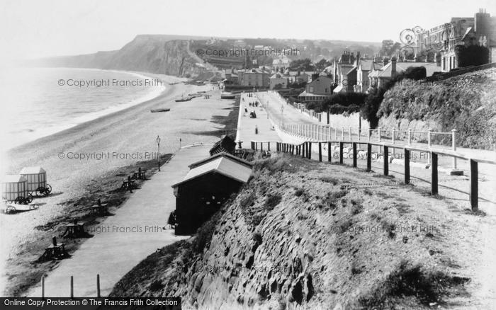 Photo of Budleigh Salterton, Looking West c.1890