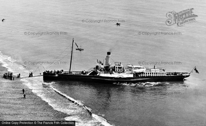 Photo of Budleigh Salterton, Paddle Steamer 1925