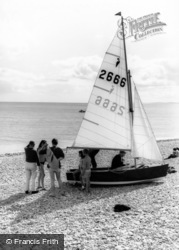 Sailing Boat On The Beach c.1960, Budleigh Salterton