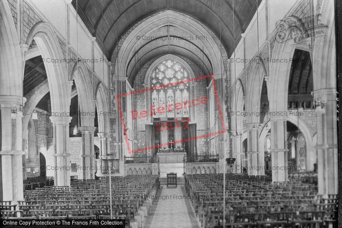 Photo of Budleigh Salterton, St Peter's Church Interior 1925