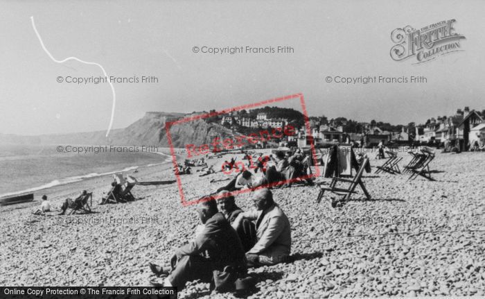 Photo of Budleigh Salterton, The Beach c.1955