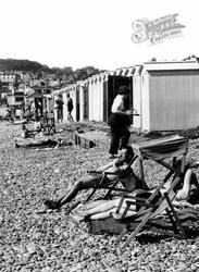 The Beach Huts c.1955, Budleigh Salterton