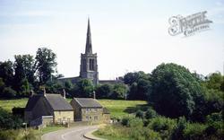Cottages And Church From Willow Brook Valley c.1990, Bulwick