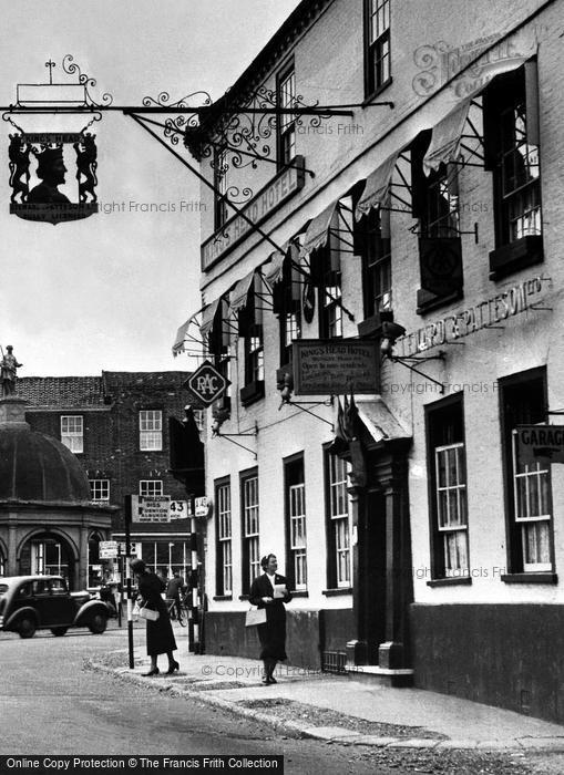 Photo of Bungay, King's Head Hotel, Old Market Place 1957