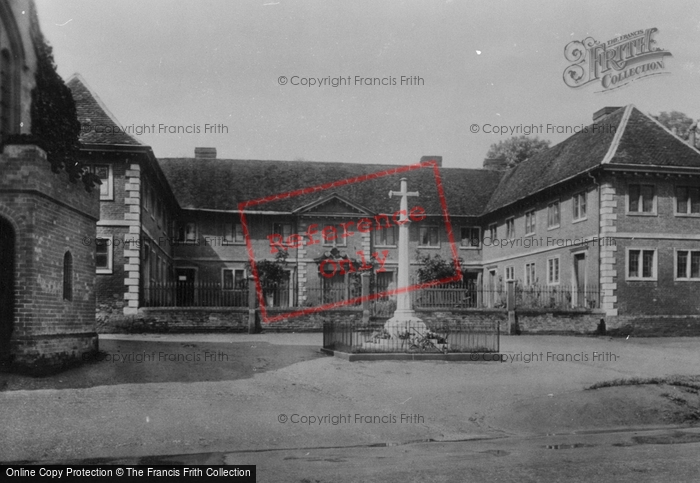 Photo of Buntingford, The War Memorial And Almshouses 1922