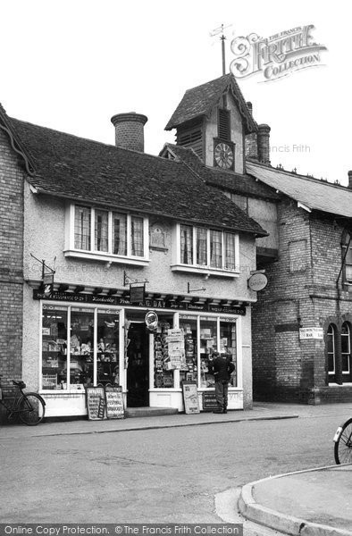 Photo of Buntingford, Town Clock and Old Charity House c1955