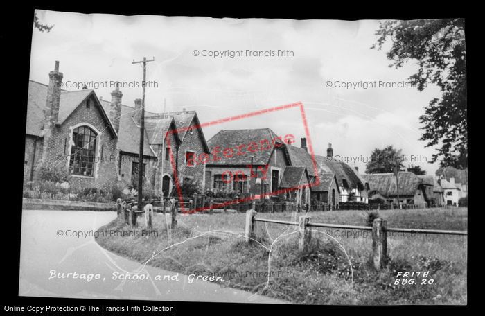 Photo of Burbage, School And Green c.1955
