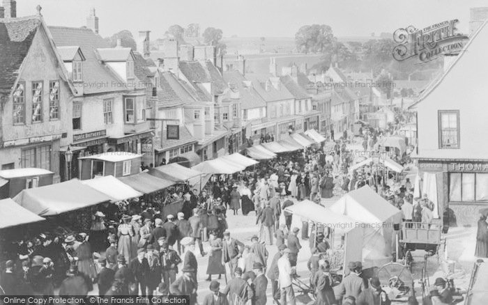 Photo of Burford, Hiring Fair, High Street c.1895