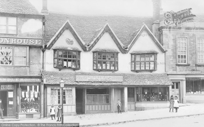 Photo of Burford, Lomas' Butcher's Shop, High Street c.1900