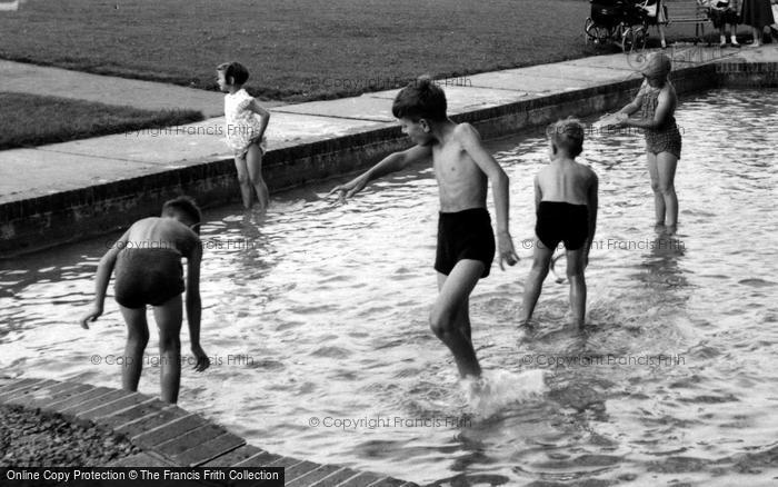 Photo of Burgess Hill, Splashing In Paddling Pool, St John's Park c.1960