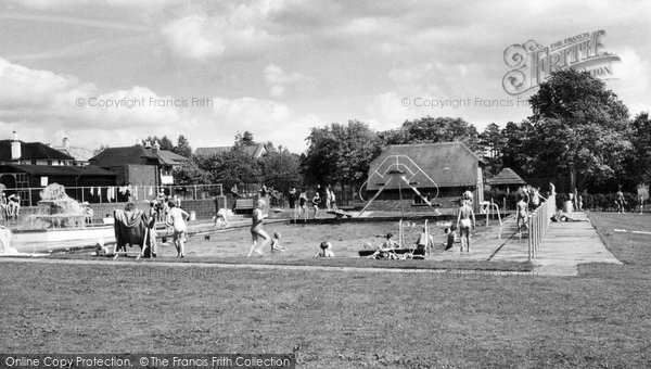 Photo of Burgess Hill, St John's Park and Swimming Pool c1960
