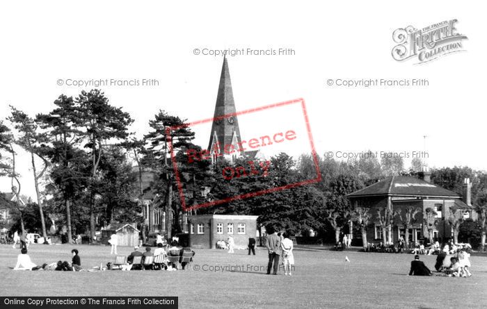 Photo of Burgess Hill, St John The Evangelist's Church From The Park c.1960
