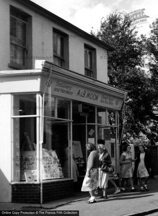 Photo of Burgess Hill, Stationery And Hardware Shop, Church Road c.1955