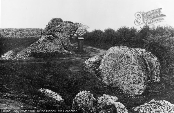 Photo of Burgh Castle, Breach In The Castle Wall c.1931