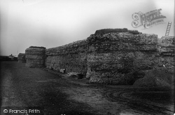 Castle Ruins, Roman Wall c.1931, Burgh Castle