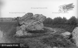 The Castle Wall c.1931, Burgh Castle