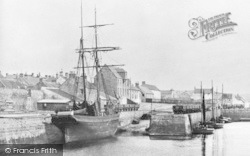 Ship In The Harbour c.1900, Burghead