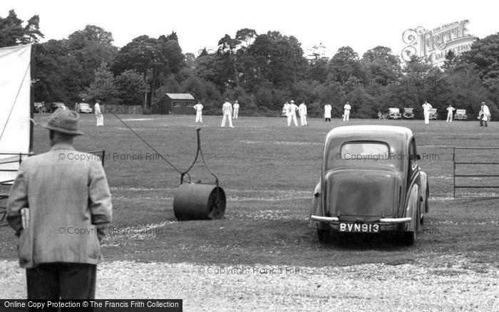 Photo of Burley, Cricket Pitch c.1955
