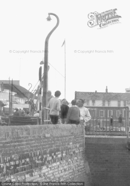 Photo of Burnham On Crouch, Men By The Town Steps  c.1965