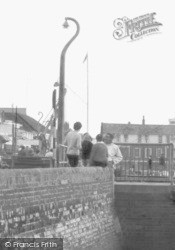 Burnham-on-Crouch, Men By The Town Steps  c.1965, Burnham-on-Crouch