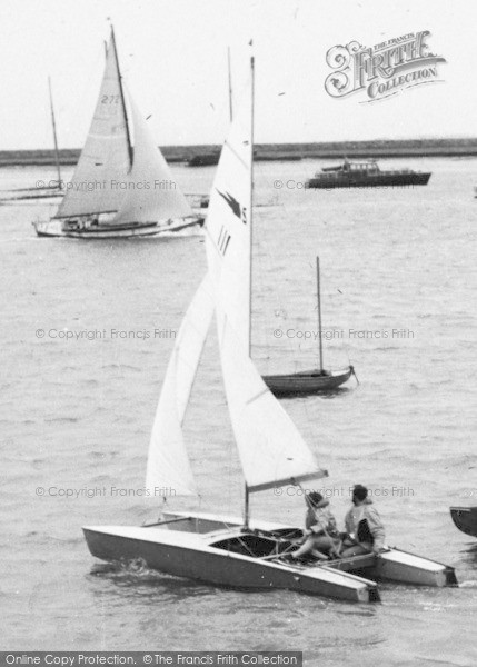 Photo of Burnham On Crouch, Sailing On A Catamaran c.1960