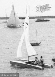 Burnham-on-Crouch, Sailing On A Catamaran c.1960, Burnham-on-Crouch
