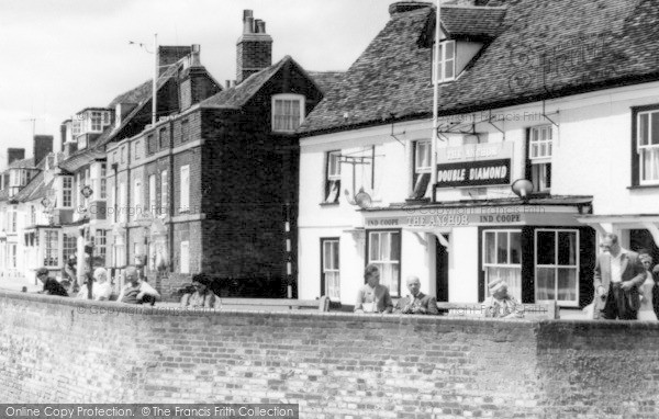 Photo of Burnham On Crouch, Sitting Outside The Anchor  c.1965