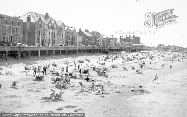 Photo of Burnham On Sea, Beach And Promenade c.1955