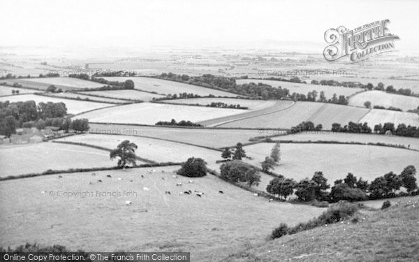 Photo of Burnham On Sea, Brean Down From Brent Knoll c.1955