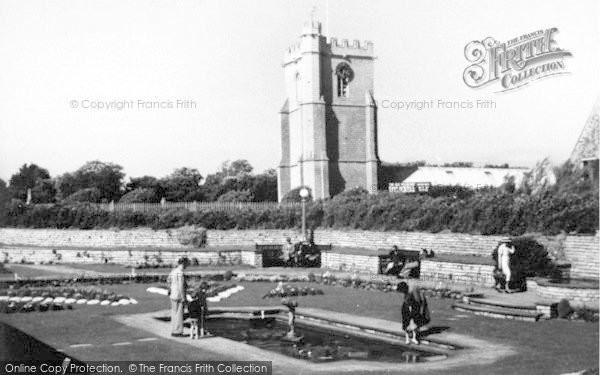 Photo of Burnham On Sea, Church And Gardens c.1939