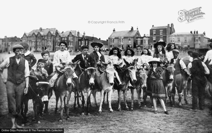 Burnham-on-Sea, Donkeys on the sands 1907