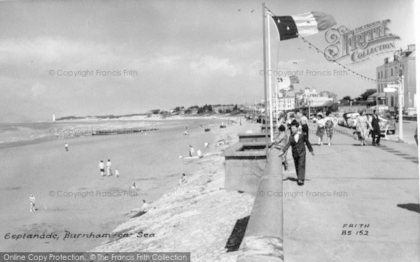 Photo of Burnham On Sea, Esplanade c.1960