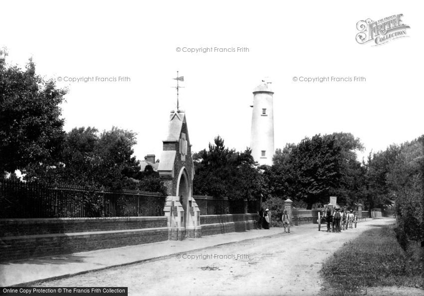 Burnham-on-Sea, Lighthouse and Ellen's Cottage 1887