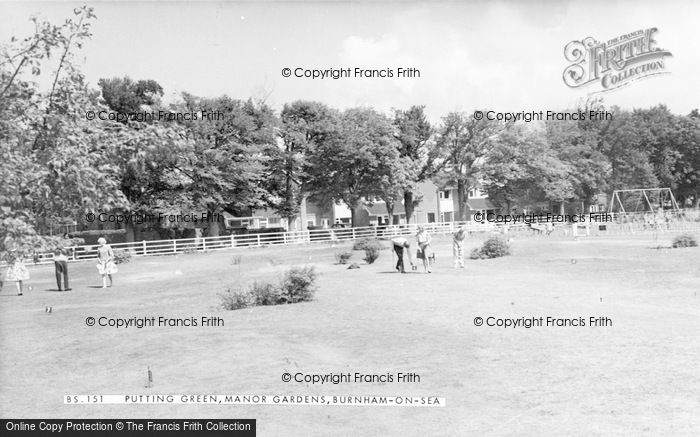 Photo of Burnham On Sea, Manor Gardens, The Putting Green c.1960