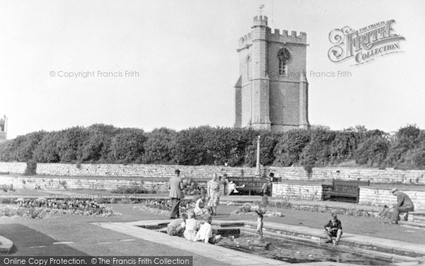Photo of Burnham On Sea, Parish Church And Gardens c.1950