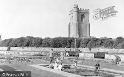 Parish Church And Gardens c.1950, Burnham-on-Sea