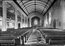 St Andrew's Church Interior 1907, Burnham-on-Sea