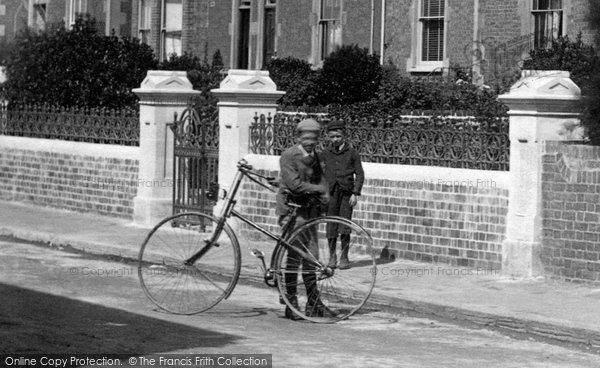 Photo of Burnham On Sea, The Bicycle 1892