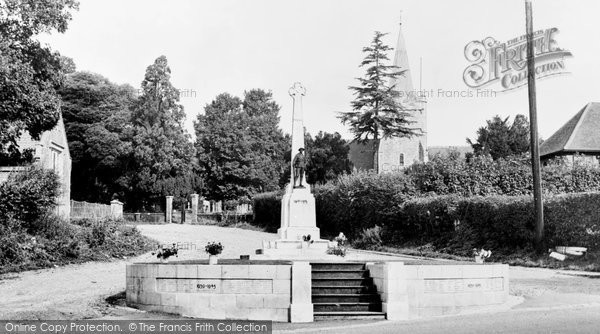 Photo of Burnham, The War Memorial And Church c.1955