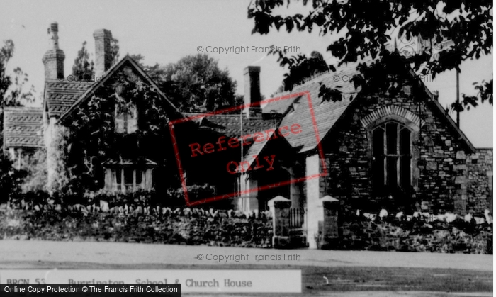 Photo of Burrington Combe, The School And Church House c.1955