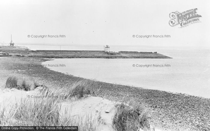 Photo of Burry Port, The Beach And Lighthouse c.1955