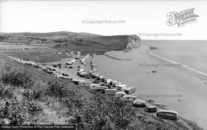 Photo of Burton Bradstock, Freshwater Caravan Camp c.1960