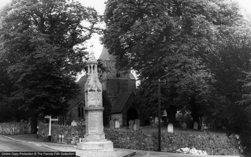 Burwash, St Bartholomew's Church and War Memorial  c1960