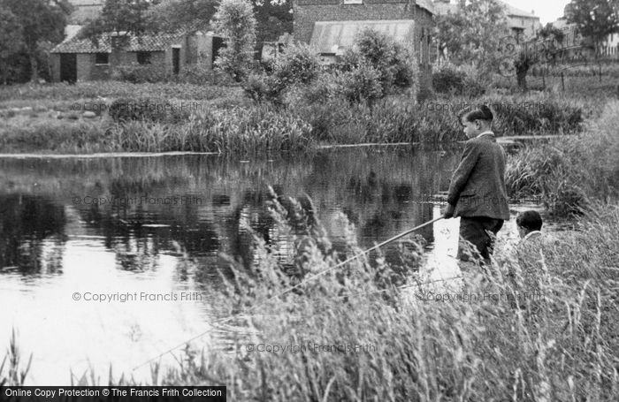 Photo of Burwell, Fishing On The Lode c.1955