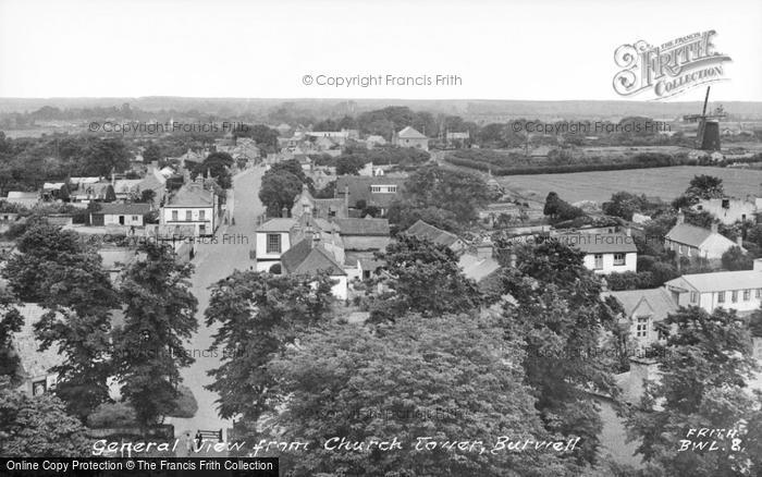 Photo of Burwell, General View From Church Tower c.1955
