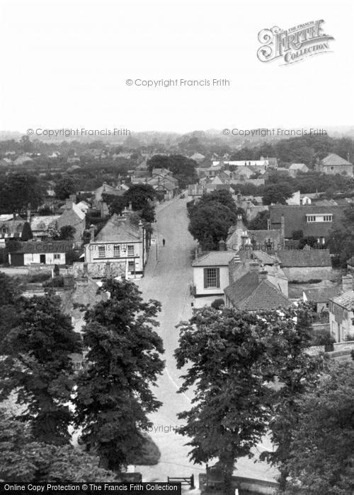Photo of Burwell, High Street From Church Tower c.1955