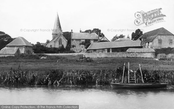 Photo of Bury, Church of St John the Evangelist from the River Arun 1898