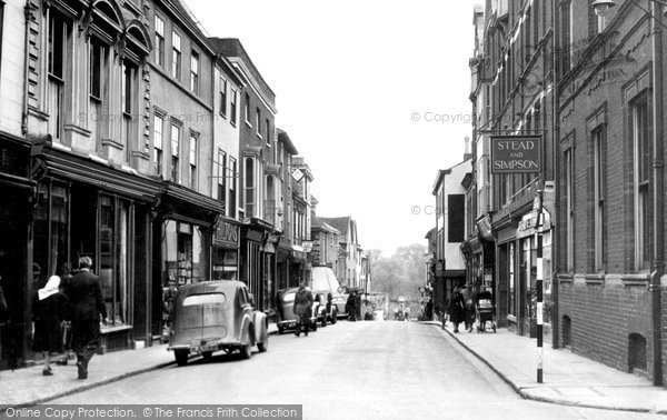 Photo of Bury St Edmunds, Abbeygate Street c.1950