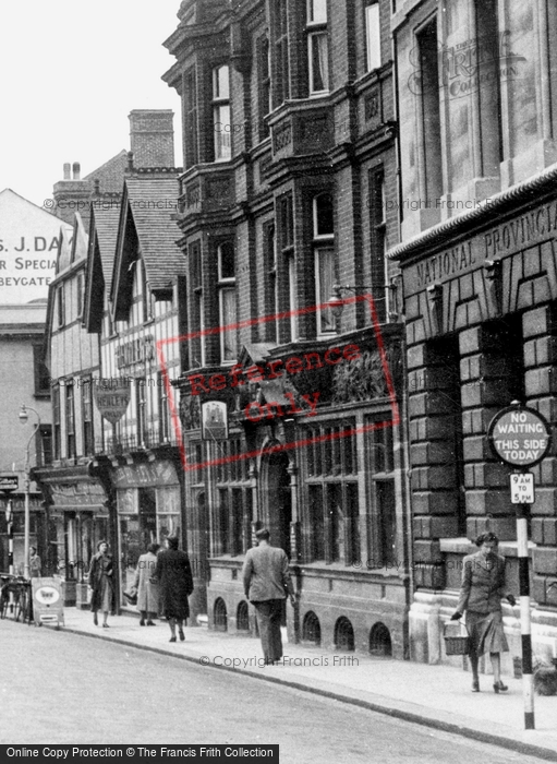 Photo of Bury St Edmunds, Abbeygate Street, Shops And Bank c.1950